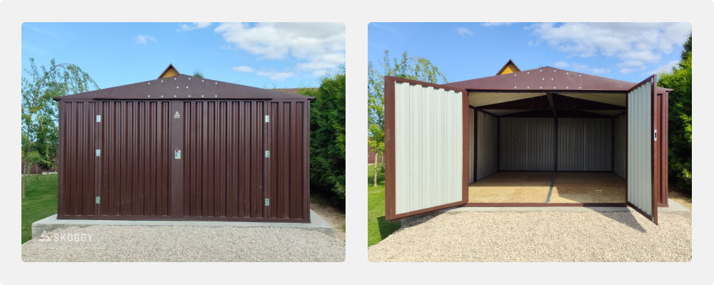 Гараж SKOGGY в коричневом цвете
