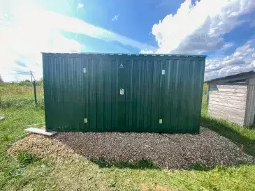 Гараж для мотоциклов и мотоблока в зеленом цвете в дер. Борки, Клинский р-н, МО
