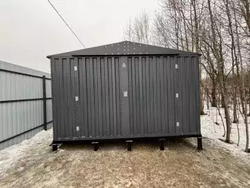 Хозблок для хозяйственных материалов в графитовом цвете в дер. Соснино, Сергиево-Посадский р-н, МО